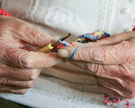 Resident knitting 